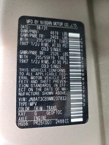 2021 NISSAN ROGUE SL - JN8AT3CB9MW237832