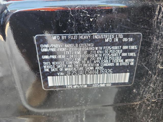 2017 SUBARU FORESTER 2.5I LIMITED JF2SJALC9HH476926