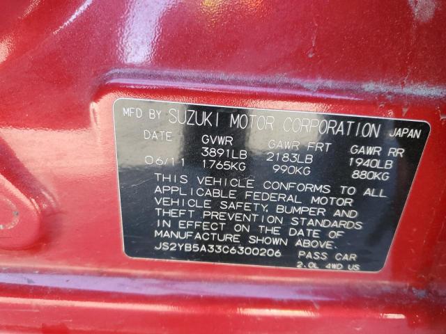 2012 SUZUKI SX4 - JS2YB5A33C6300206