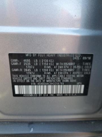 2017 SUBARU OUTBACK 2.5I 4S4BSAAC0H3256789