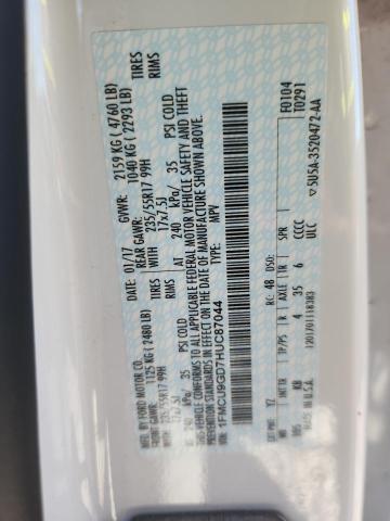 2017 FORD ESCAPE SE - 1FMCU9GD7HUC87044