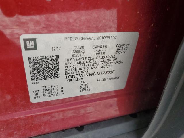 2018 CHEVROLET TRAVERSE L - 1GNEVHKW8JJ173016