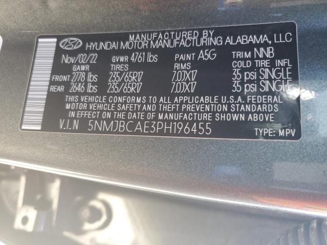 2023 HYUNDAI TUCSON SEL 5NMJBCAE3PH196455