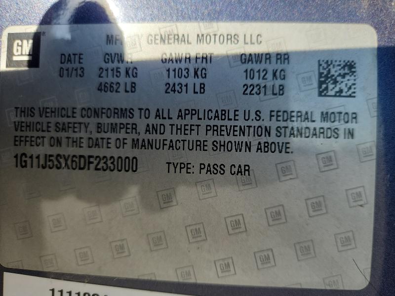 2013 CHEVROLET MALIBU LTZ - 1G11J5SX6DF233000