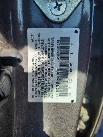 2012 HONDA CIVIC EX #3284381078