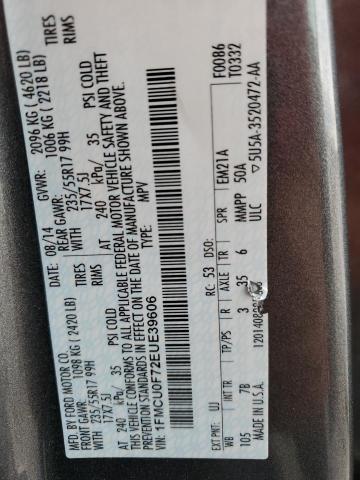 2014 FORD OTHER - 1FMCU0F72EUE39606