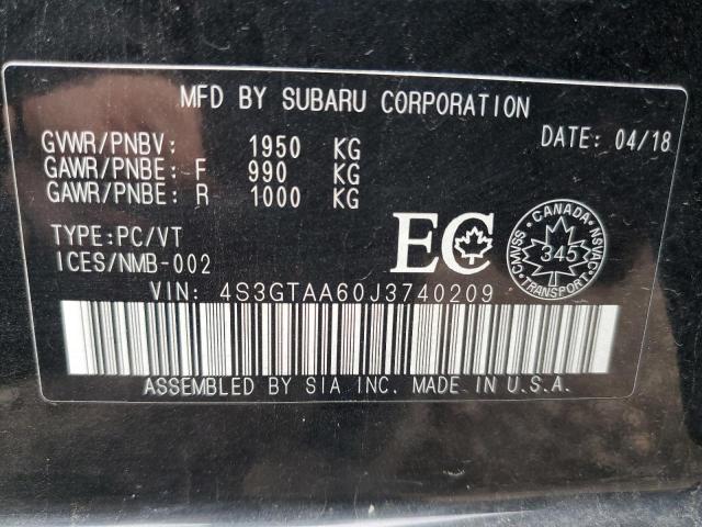 2018 SUBARU IMPREZA - 4S3GTAA60J3740209