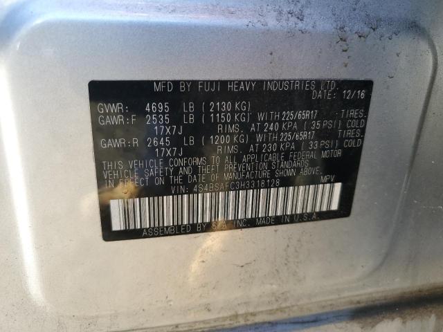 2017 SUBARU OUTBACK 2. #3302868891