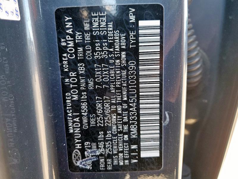 2020 HYUNDAI TUCSON LIM #3305749789