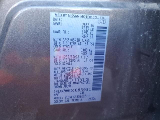 2013 NISSAN PATHFINDER - 5N1AR2MM3DC683931