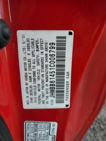 2001 HONDA PRELUDE #3301632639