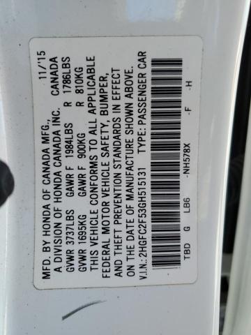 2016 HONDA CIVIC LX - 2HGFC2F53GH515131