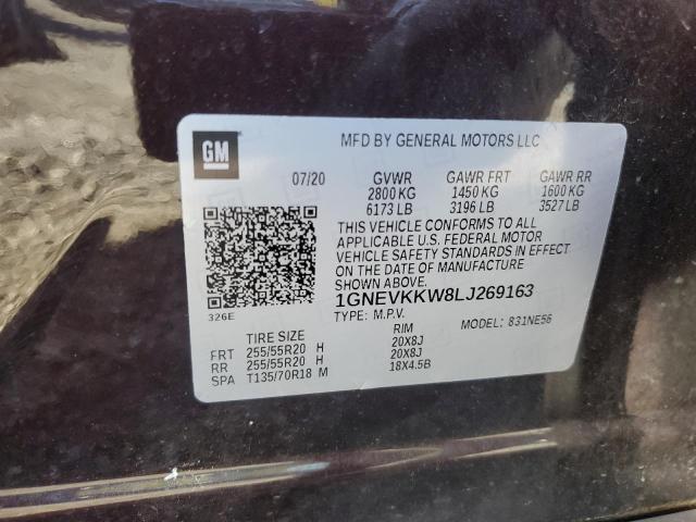 2020 CHEVROLET TRAVERSE P 1GNEVKKW8LJ269163