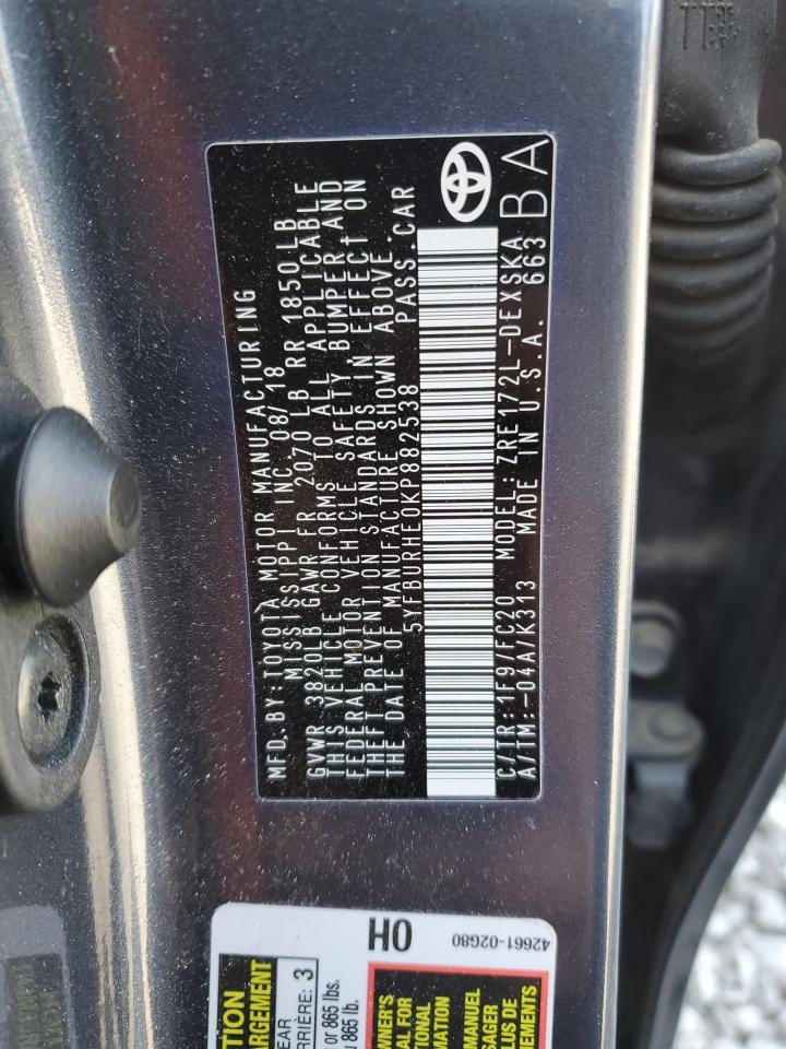 Lot #3303574933 2019 TOYOTA COROLLA L