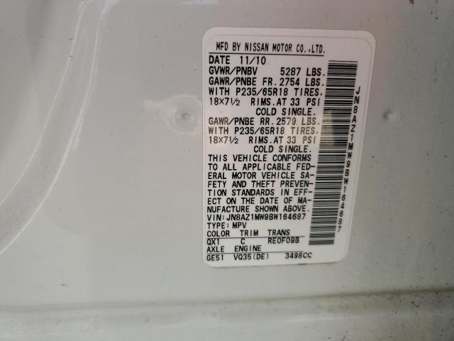 2011 NISSAN MURANO S - JN8AZ1MW9BW164687