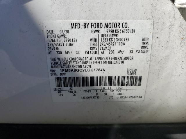 2020 FORD EXPLORER ST 1FM5K8GC2LGC17846