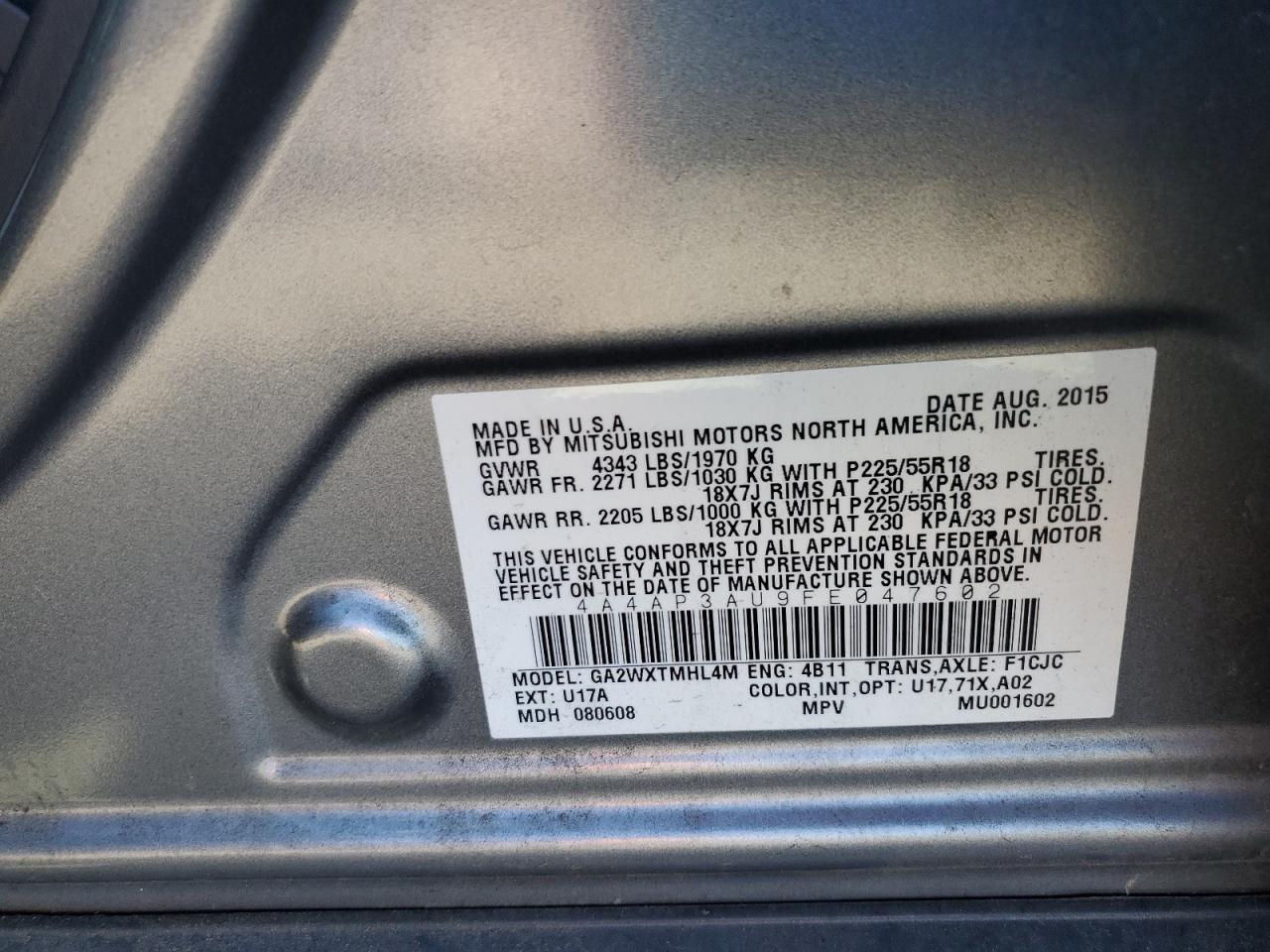 MITSUBISHI OUTLANDER ES