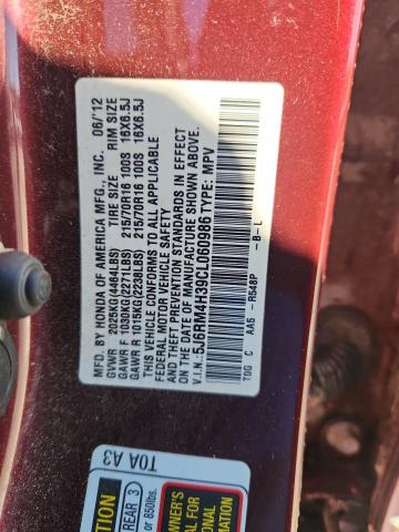 2012 HONDA CR-V LX - 5J6RM4H39CL060986