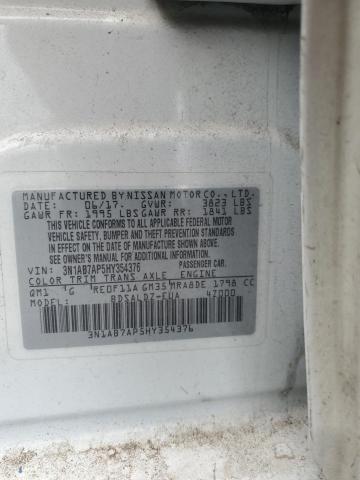 2017 NISSAN SENTRA S 3N1AB7AP5HY354376