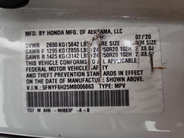 2021 HONDA PILOT SE #3308386307