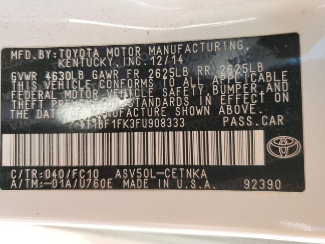 2015 TOYOTA CAMRY LE - 4T1BF1FK3FU908333