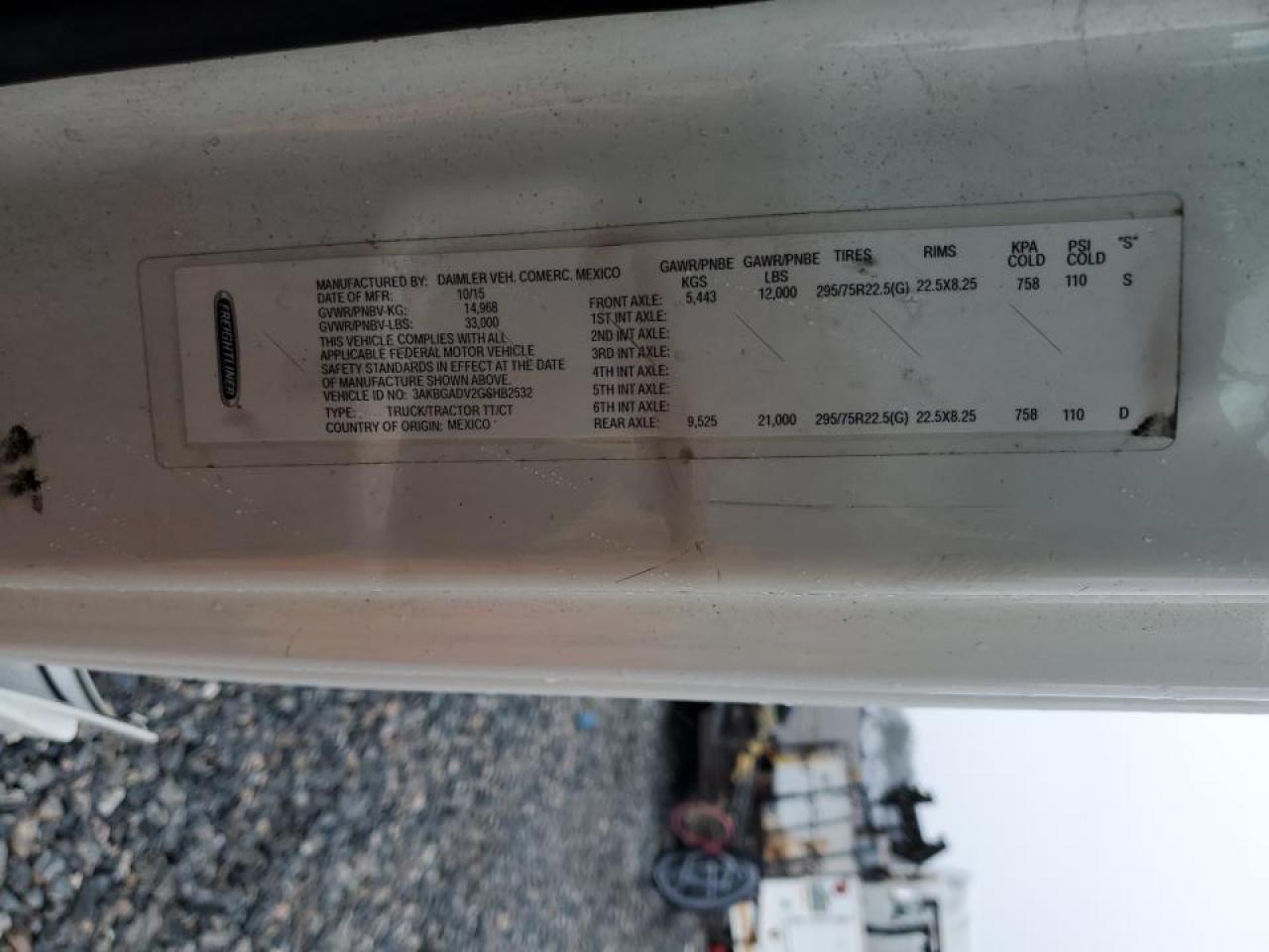 Lot #3266777414 2016 FREIGHTLINER CASCADIA 1