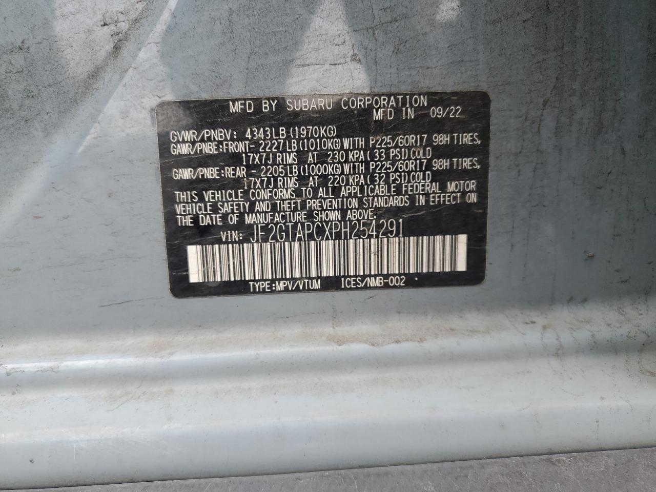 SUBARU CROSSTREK PREMIUM