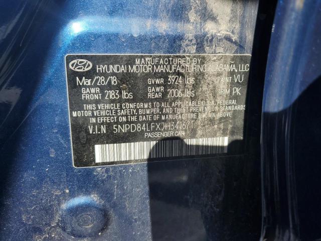 2018 HYUNDAI ELANTRA SE 5NPD84LFXJH341671