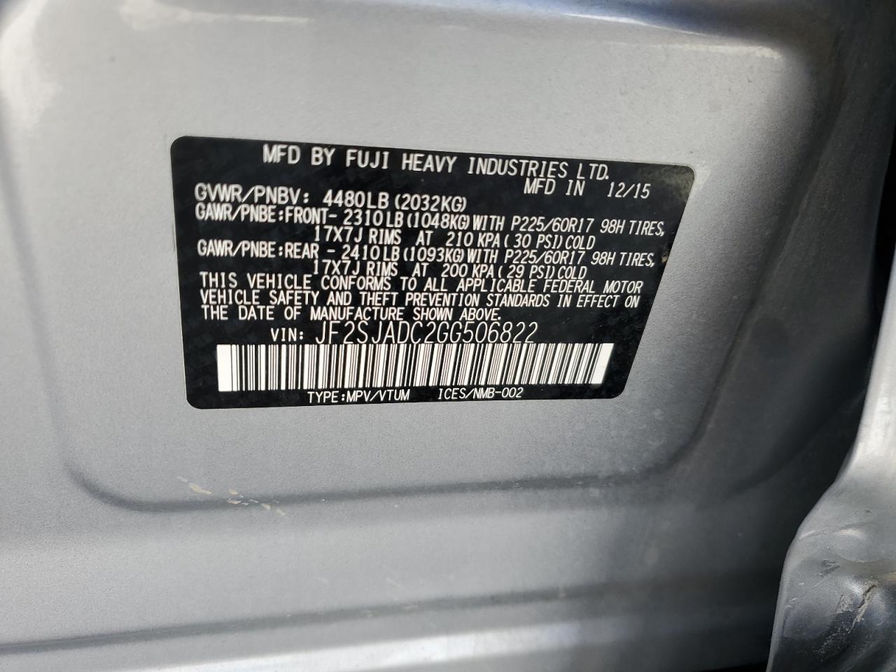 SUBARU FORESTER 2.5I PREMIUM