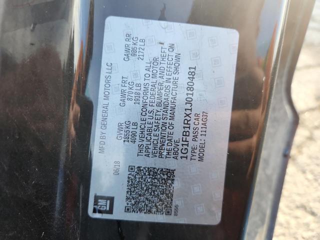 2018 CHEVROLET CAMARO LT - 1G1FB1RX1J0180481