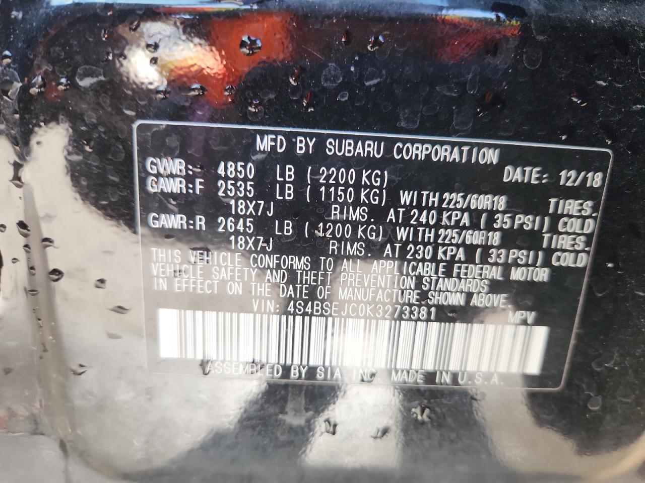 SUBARU OUTBACK 3.6R LIMITED