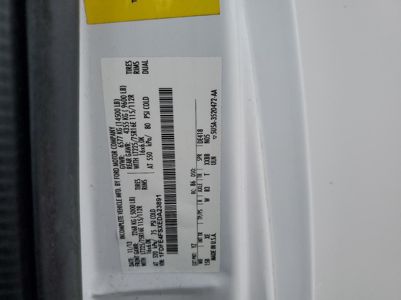 FORD ECONOLINE E450 SUPER DUTY CUTAWAY VAN