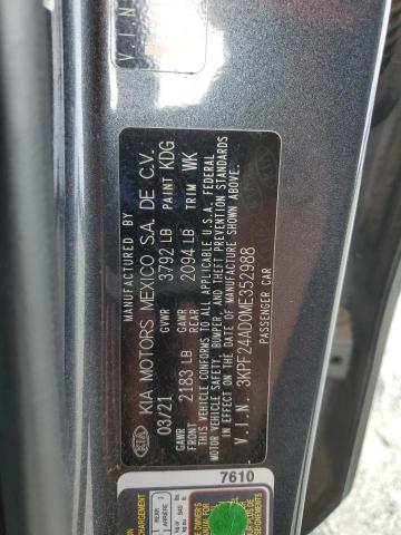 2021 KIA FORTE FE #3281635397