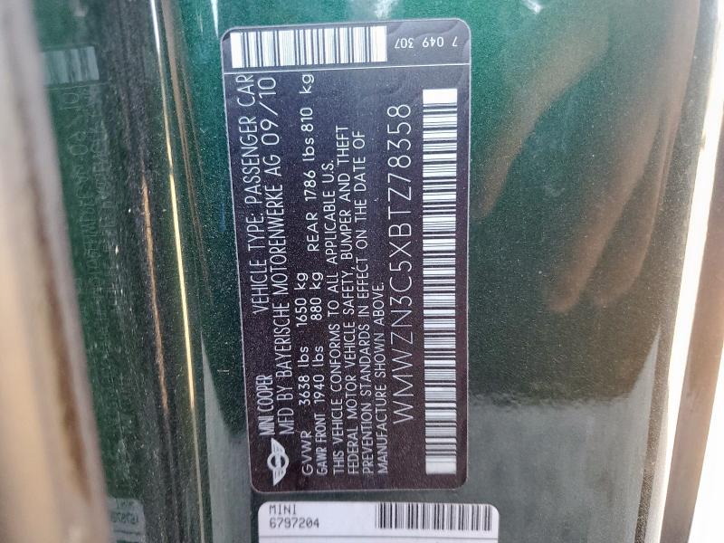 2011 MINI COOPER - WMWZN3C5XBTZ78358