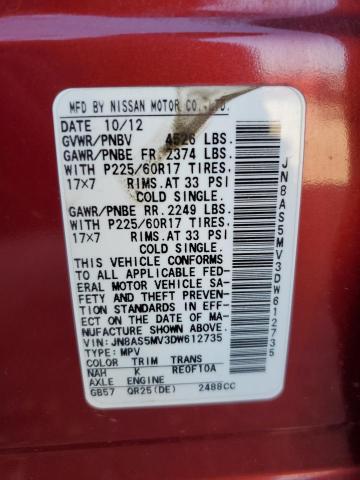 2013 NISSAN ROGUE S - JN8AS5MV3DW612735