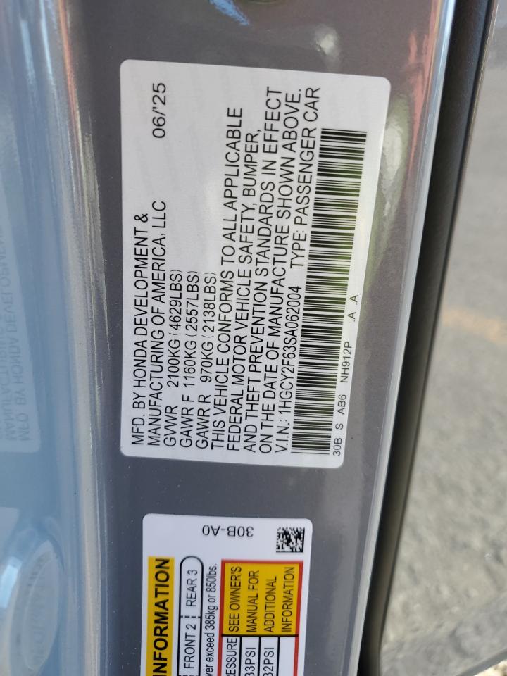 HONDA ACCORD HYBRID EXL