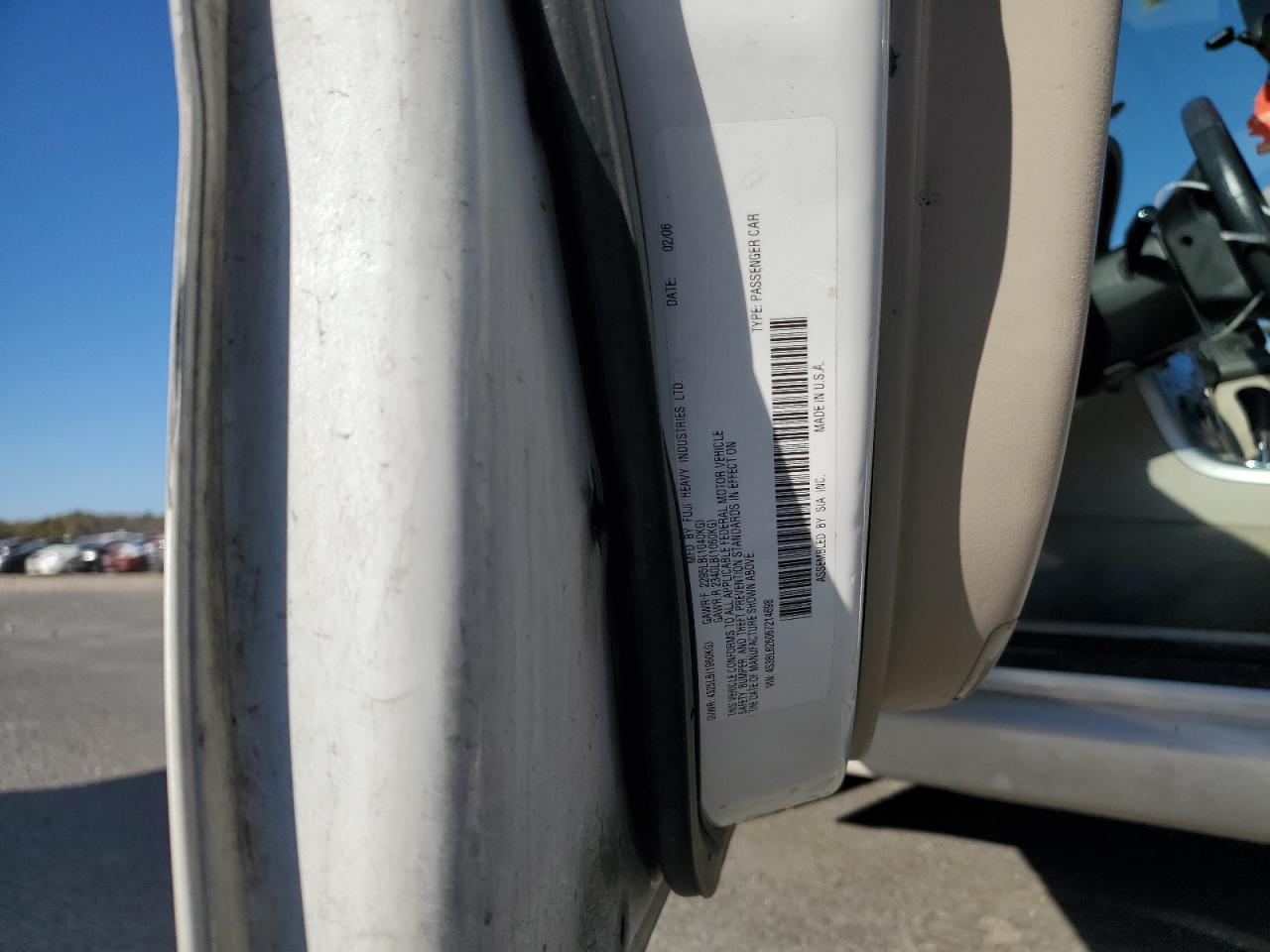 Lot #3286540182 2006 SUBARU LEGACY 2.5