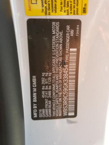 2016 BMW M4 WBS3R9C59GK338454