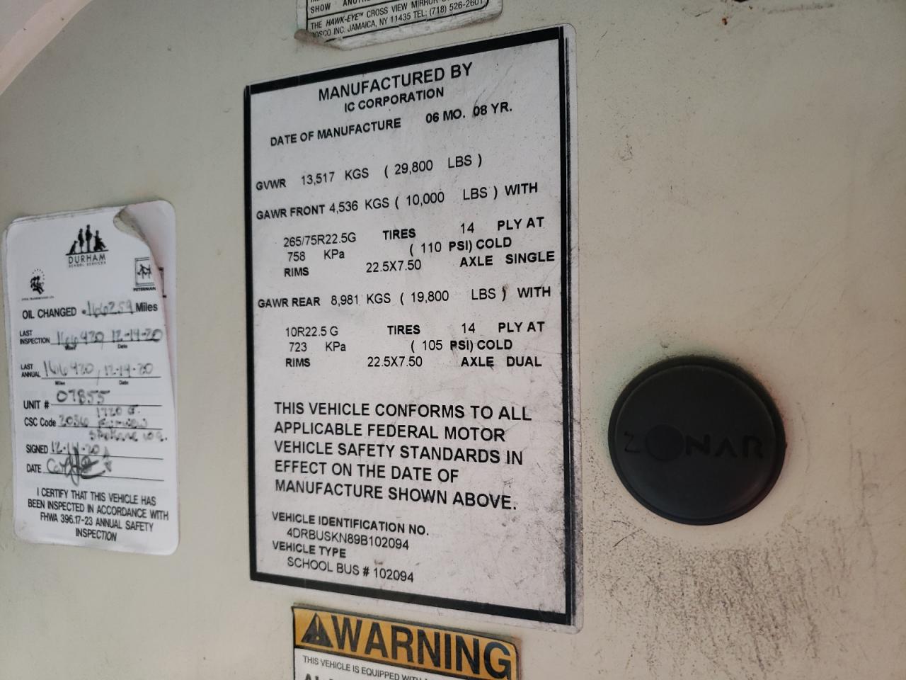 Lot #3279529277 2009 IC CORPORATION 3000 CE