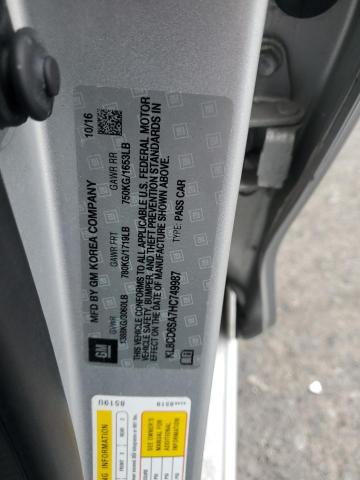 2017 CHEVROLET SPARK 1LT KL8CD6SA7HC749987