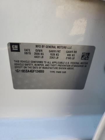 2016 CHEVROLET MALIBU LIM 1G11B5SA4GF124869