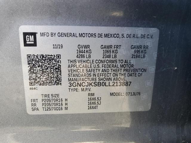 2020 CHEVROLET TRAX LS - 3GNCJKSB0LL213887
