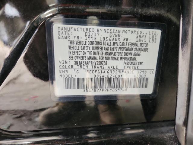 2017 NISSAN SENTRA S - 3N1AB7AP7HY259768