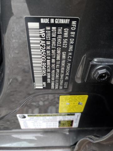 2016 PORSCHE MACAN TURB WP1AF2A50GLB94965