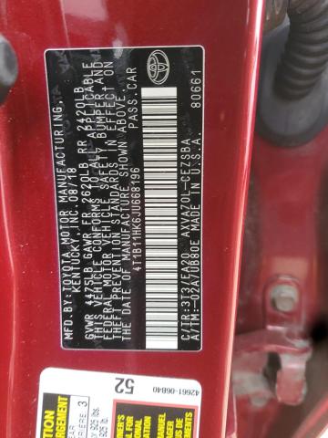 2018 TOYOTA CAMRY L #3291338173