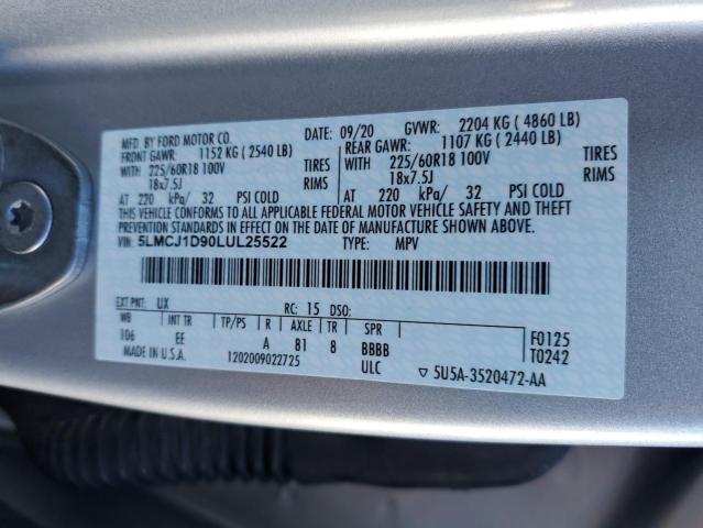 2020 LINCOLN CORSAIR - 5LMCJ1D90LUL25522