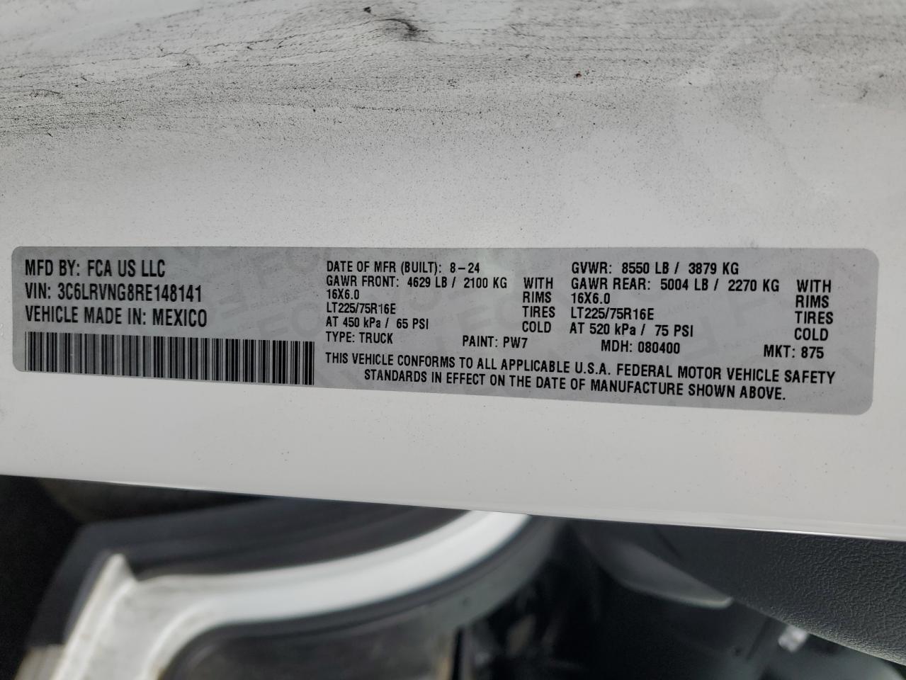 RAM PROMASTER 1500 STANDARD