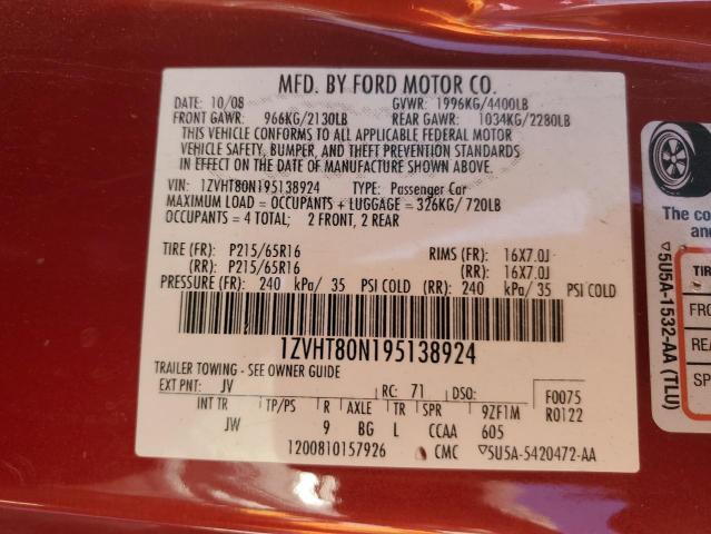 2009 FORD MUSTANG #3293635392