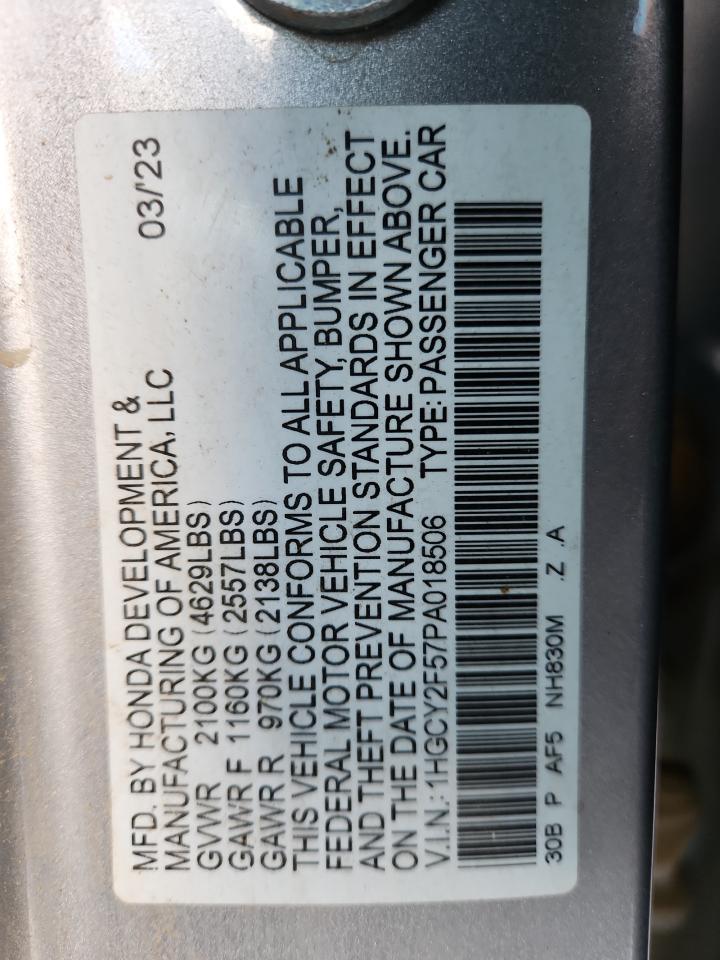 Lot #3311673230 2023 HONDA ACCORD HYB