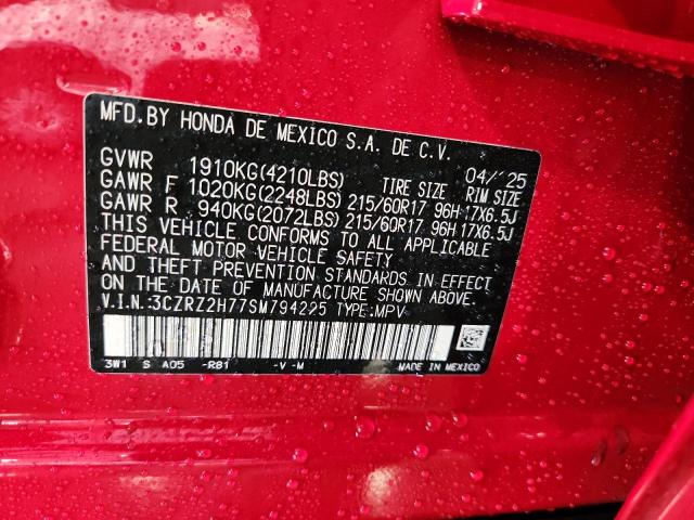 2025 HONDA HR-V EXL - 3CZRZ2H77SM794225